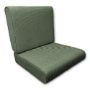 Bliss Aloe Patio Chair Replacement Cushions in a Bullnose Style Made by Cascadia Outdoor Cushions