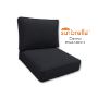 Sunbrella Canvas Raven Black Outdoor Patio Furniture Replacement Cushions Made By Cascadia Outdoor Cushions