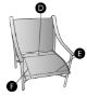 How To measure for a new replacement slings for 2 piece patio sling chair