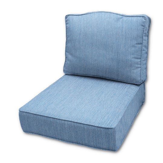 Canvas Cyan Outdoor Patio Furniture Replacement Cushions in Sunbrella Fabrics Made by Cascadia Outdoor Cushions