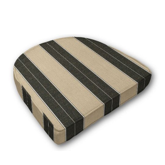 Cushion for wicker patio chairs, contoured or rounded at the back, Designed specifically for outdoor wicker patio chairs.