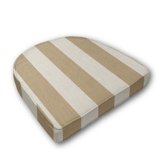 Cushion for wicker patio chairs, contoured or rounded at the back, Designed specifically for outdoor wicker patio chairs.