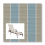 Fiji Stripe Morning Blue Chaise Lounge Replacement Slings