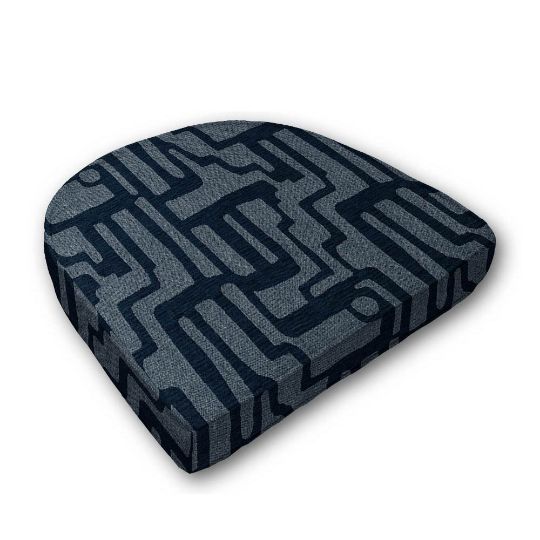 Wicker Patio Chair Cushions with a rounded back Boxed Double Piped Patio Dining Chair Seat Pad or Seat Cushion from Cascadia Outdoor Cushions