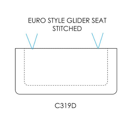 Picture of Euro Style Settee Glider Seat Stitched