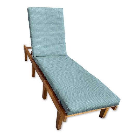 Sunbrella Canvas Mineral Blue Chaise Lounge Cushion