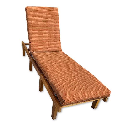 Sunbrella Canvas Tangerine Chaise Lounge Cushion