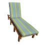 Sunbrella Bravada Limelight Chaise Lounge Cushion with Fabric ties