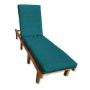 Sunbrella Spectrum Peacock Chaise Lounge Cushion with Fabric ties