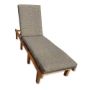 Sunbrella Linen Stone Chaise Lounge Cushion with Fabric ties