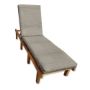 Sunbrella Action Ash Chaise Lounge Cushion with Fabric ties