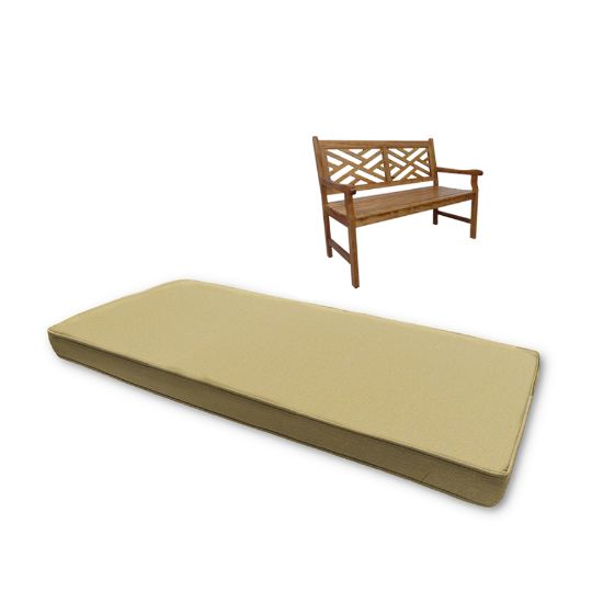 Sunbrella Canvas Wheat Outdoor Bench Cushion