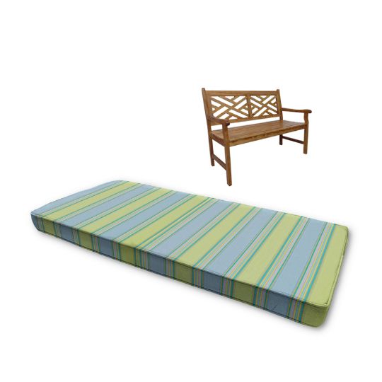 Sunbrella Bravada Limelight Outdoor Bench Cushion