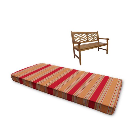 Sunbrella Bravada Salsa Outdoor Bench Cushion