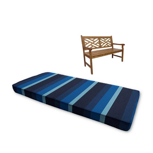 Sunbrella Gateway Indigo Outdoor Bench Cushions