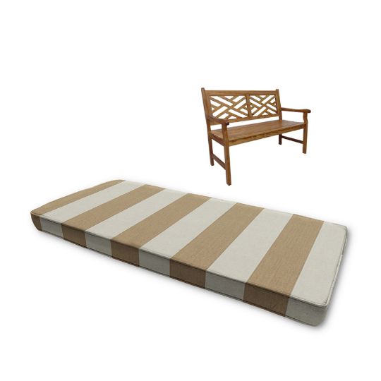 Sunbrella Maxim Heather Beige Outdoor Bench Cushions