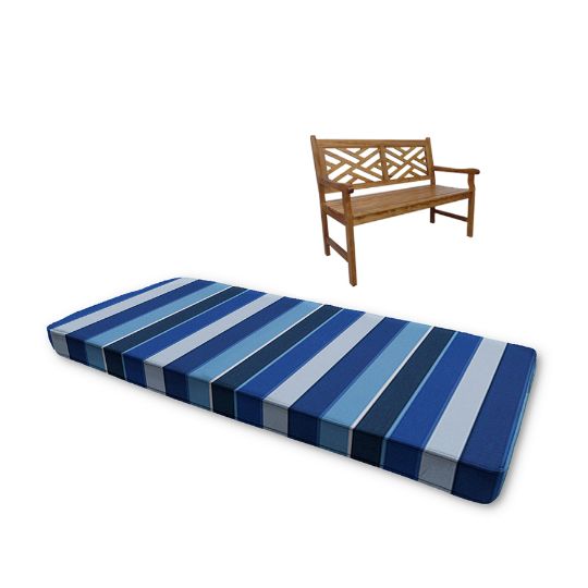 Sunbrella Milano Cobalt Outdoor Bench Cushions