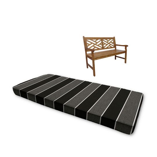 Sunbrella Peyton Granite Outdoor Bench Cushions