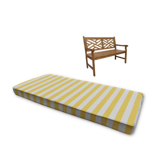 Sunbrella Sail Away Sunshine  Outdoor Bench Cushions