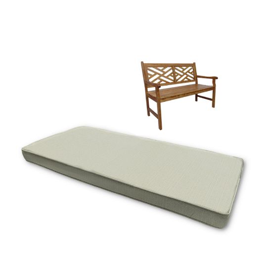 Sunbrella Linen Natural Outdoor Bench Cushion