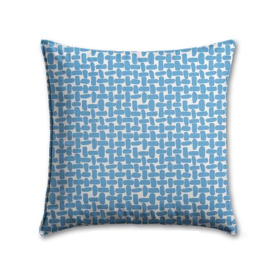 Farley Courtyard Blue Outdoor Pillow