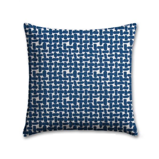 Farley Courtyard Navy Outdoor Pillow