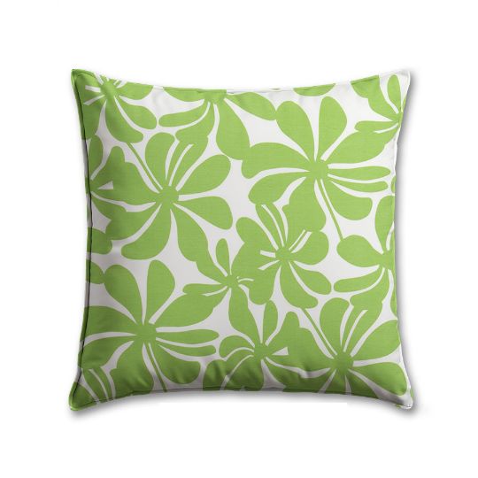 Twirley Courtyard Green Premier Prints Outdoor Pillow.