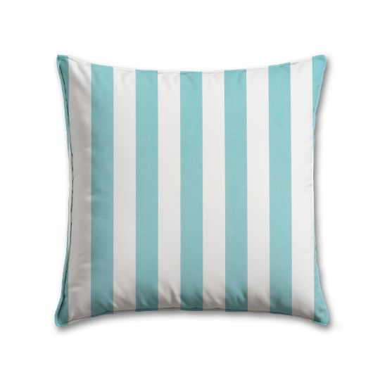 Stripe Aqua Premier Prints Outdoor Pillow