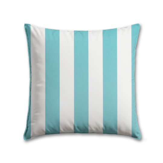 Vertical Aqua Premier Prints Outdoor Pillow.