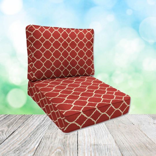 Sunbrella Accord Crimson Patio Chair Replacement Cushions