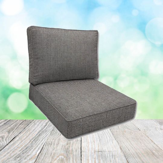 Sunbrella Bliss Smoke Patio Chair Replacement Cushions