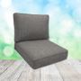 Sunbrella Bliss Smoke Patio Chair Replacement Cushions