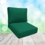 Sunbrella Canvas Forrest Green Patio Chair Replacement Cushions