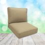 Sunbrella Canvas Heather Beige Patio Chair Replacement Cushions