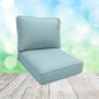 Sunbrella Canvas Mineral Patio Chair Replacement Cushions