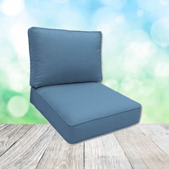 Sunbrella Canvas Sapphire Patio Chair Replacement Cushions