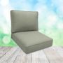 Sunbrella Canvas Sea Salt Patio Chair Replacement Cushions