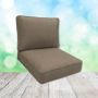 Sunbrella Canvas Taupe Patio Chair Replacement Cushions