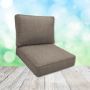 Sunbrella Cast Shale Patio Chair Replacement Cushions