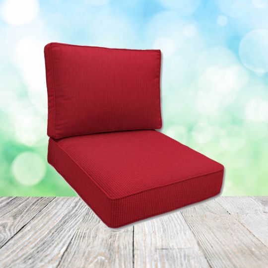 Sunbrella Spectrum Cherry  Patio Chair Replacement Cushions