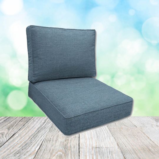 Sunbrella Spectrum Denim Patio Chair Replacement Cushions