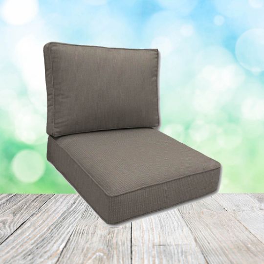 Sunbrella Spectrum Graphite Patio Chair Replacement Cushions