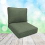 Sunbrella Bliss-Aloe Patio Chair Replacement Cushions