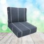 Sunbrella Equal Ink Patio Chair Replacement Cushions