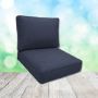 Sunbrella Heritage Indigo Patio Chair Replacement Cushions