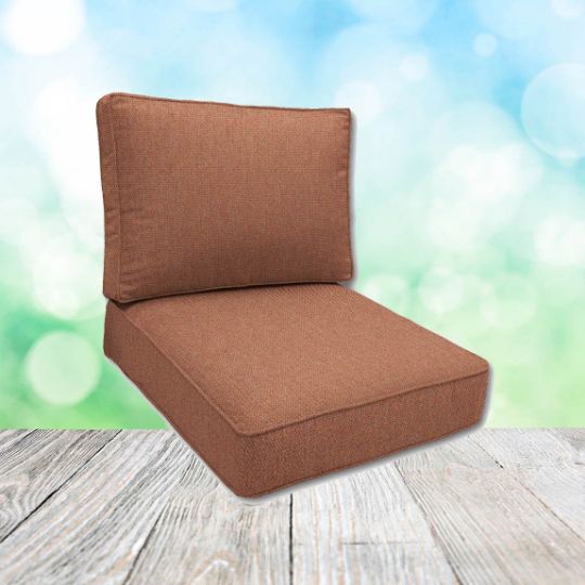 Sunbrella Heritage Rust Patio Chair Replacement Cushions