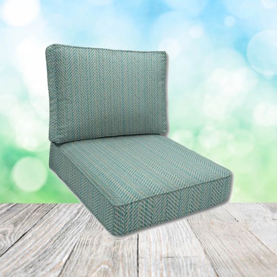 Sunbrella Posh Aqua Patio Chair Replacement Cushions