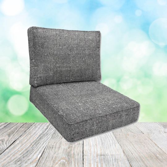 Sunbrella Chartres Granite Patio Chair Replacement Cushions