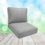 Sunbrella Chartres Gull Patio Chair Replacement Cushions