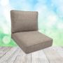 Sunbrella Chartres Truffle Patio Chair Replacement Cushions